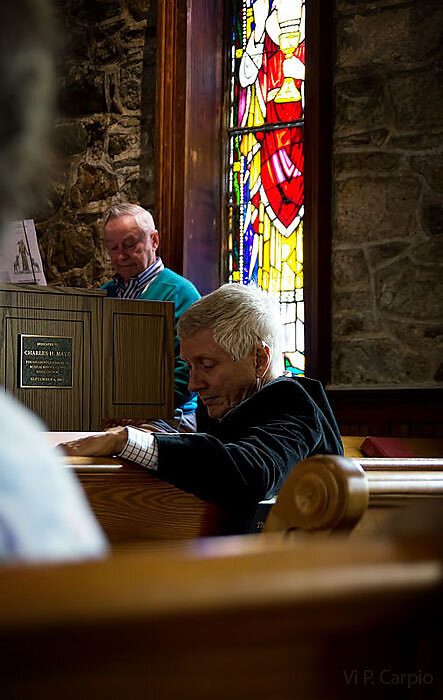 Visitors at the chapel